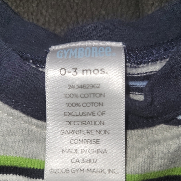 Vintage Gymboree Husky Pup Striped Romper Longall - Picture 5 of 5